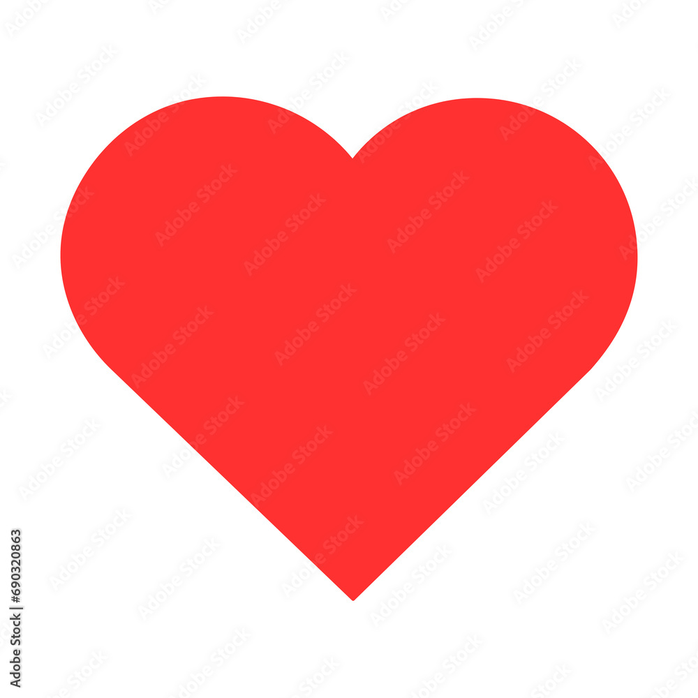 Vibrant Red Heart Illustration on Transparent or White Background Vibrant Red Heart Illustration on Transparent or White Background