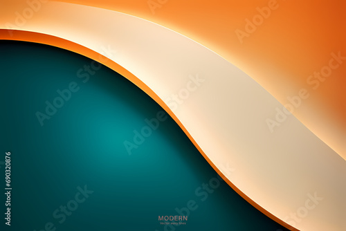 Abstract Orange Blue Background. colorful wavy design wallpaper. creative graphic 2 d illustration. trendy fluid cover with dynamic shapes flow.
