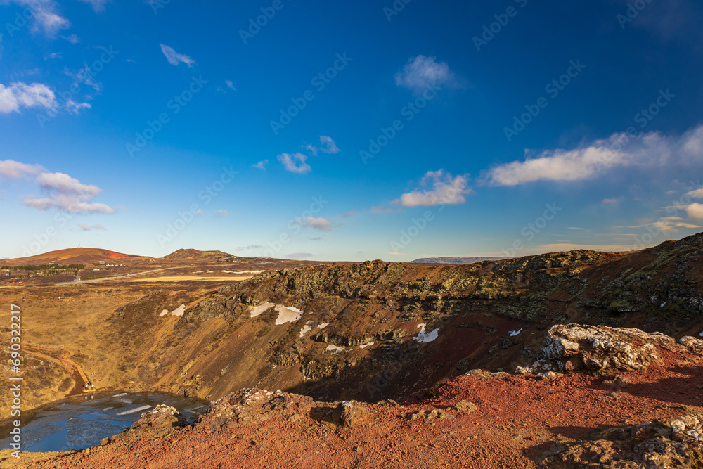 Kerid lake in iceland