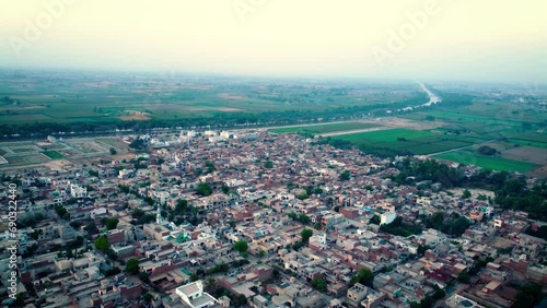 Aerial view of the beautiful town of Pakistan