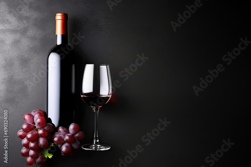 Bottles And Wine Glasses With Grapes for celebrate