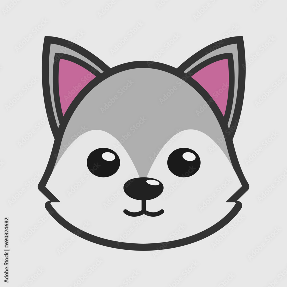 Vector illustration of a wolf with different emotions
Vector illustration of a wolf with different emotions