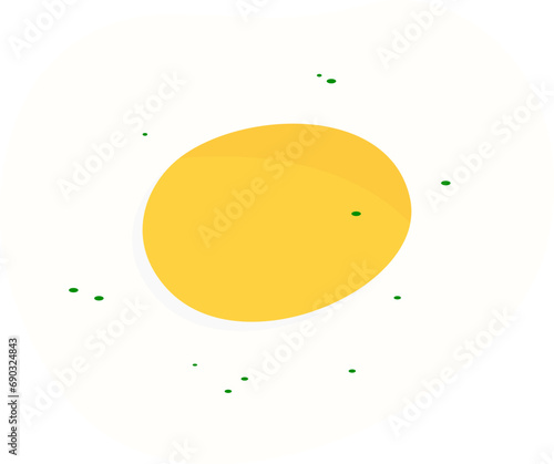 Sunny side up egg omelette