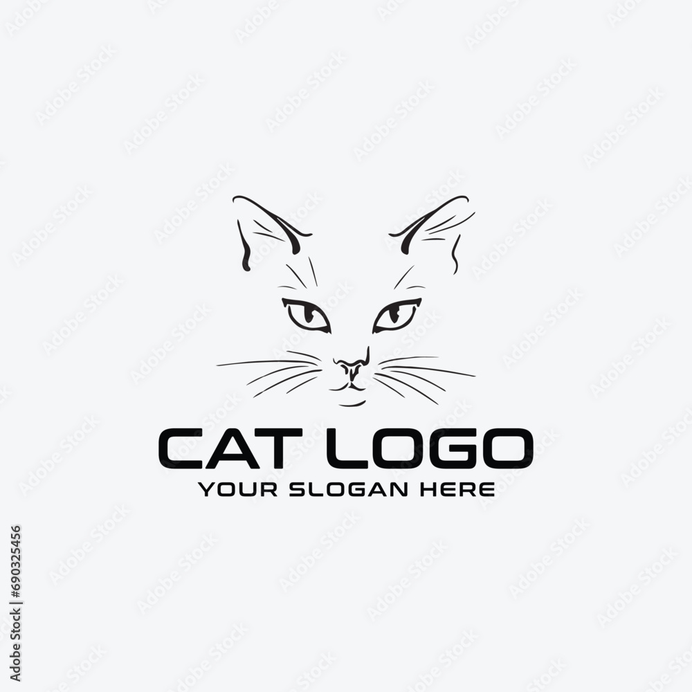 cat pet store logo design vector cat pet store logo design vector