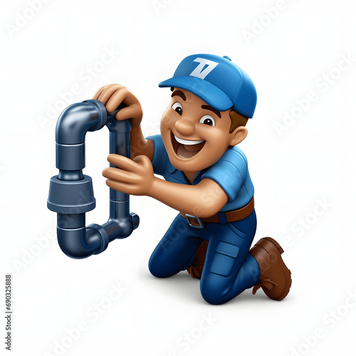 Emoji of a plumber fixing a leak Generative AI