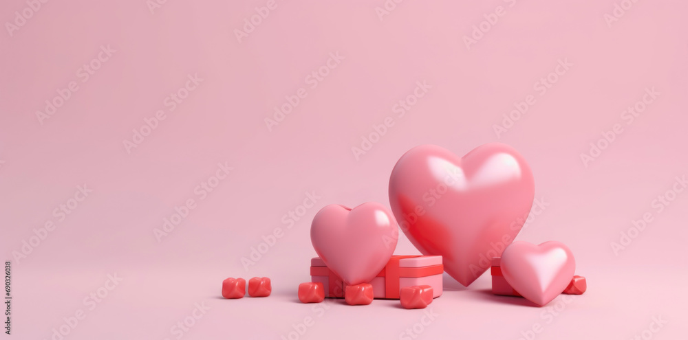 Pink gift box background with copy space for women and Valentine days Pink gift box background with copy space for women and Valentine days