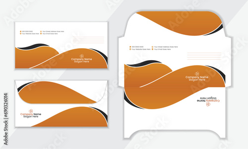 Vector creative corporate envelope template.