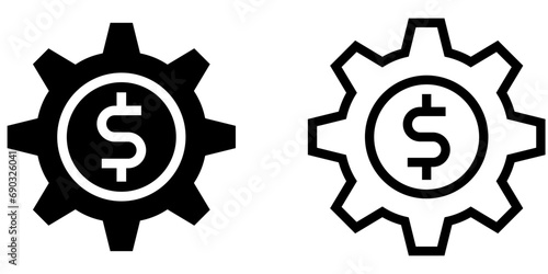 money management icon in fill and line style. Vector illustration