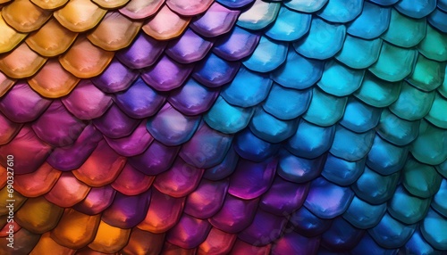 Rainbow-Colored Snake Skin Close-Up