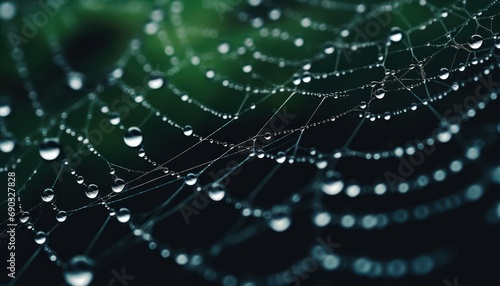 Water Droplets on Spider Web © Anna