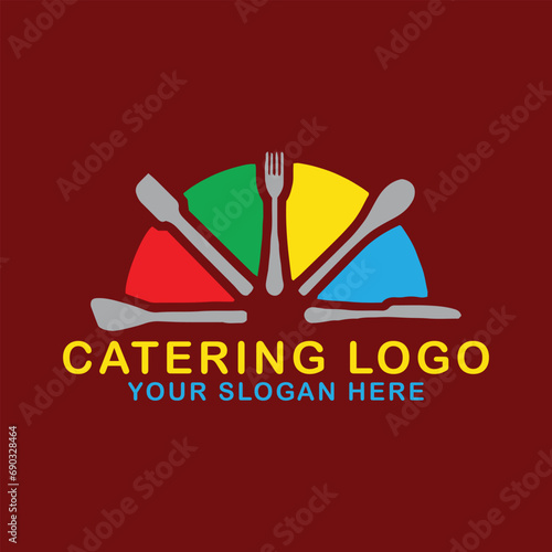 home kitchen restaurant catering logo design vector
