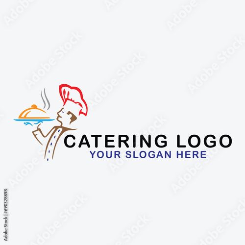 home kitchen restaurant catering logo design vector