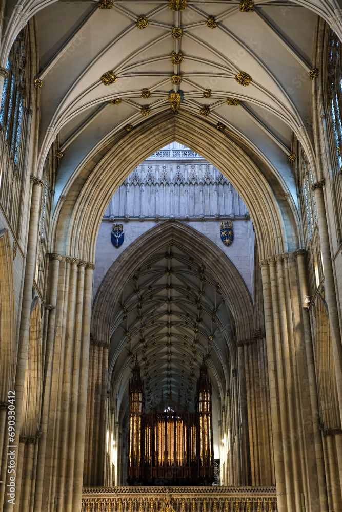 Interior cathedral hallway 