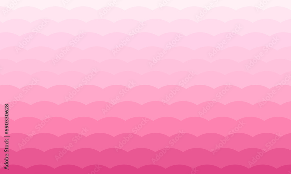 pink delicate romantic wavy vector background made of simple shapes