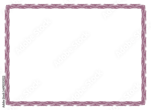 Violet frame with ornament vector illustration 