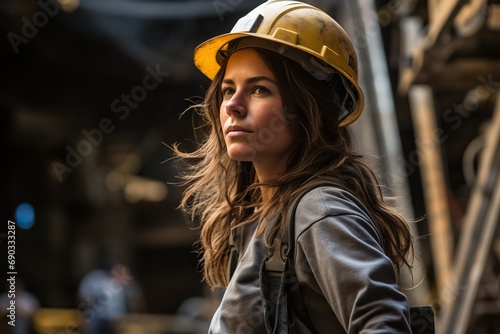 Empowered women showcasing strength and expertise in a heavy industry workplace, breaking barriers photo