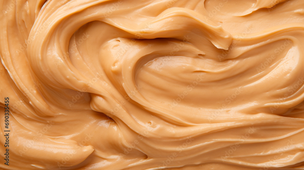 macro shot of peanut butter spread texture background created with Generative Ai macro shot of peanut butter spread texture background created with Generative Ai