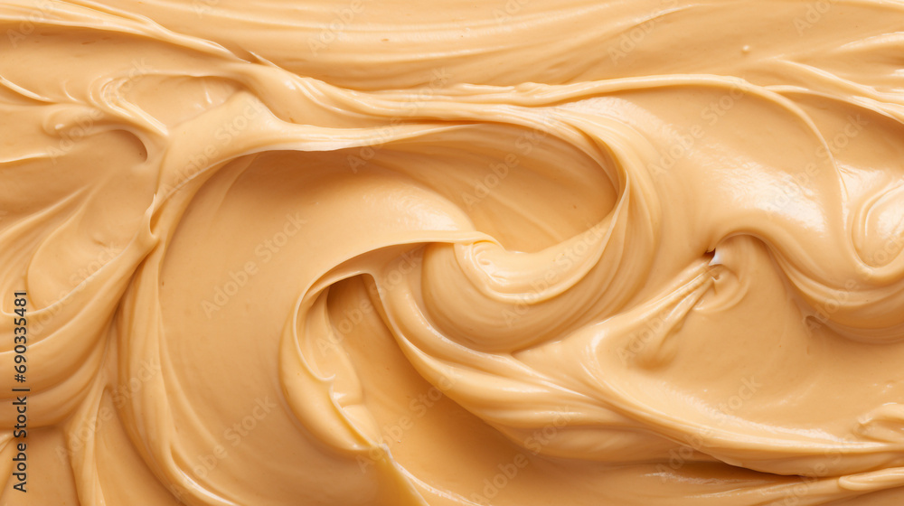 macro shot of peanut butter spread texture background created with Generative Ai macro shot of peanut butter spread texture background created with Generative Ai