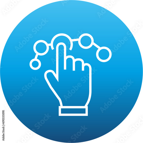 Choice vector icon, choosing an option (blue gradient)