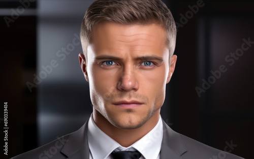 Studio portrait of a busine...