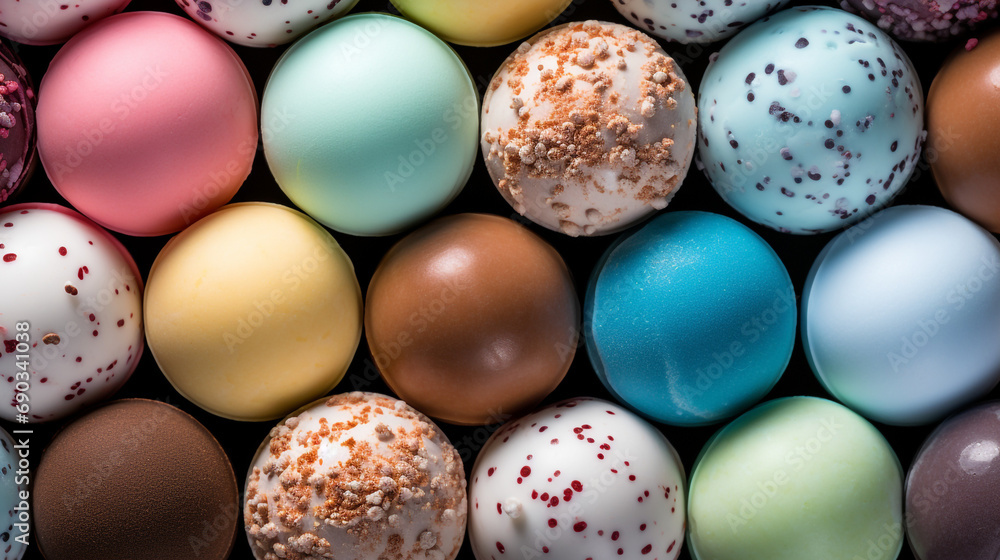 texture background of ice cream balls with different flavors and colors created with Generative Ai texture background of ice cream balls with different flavors and colors created with Generative Ai