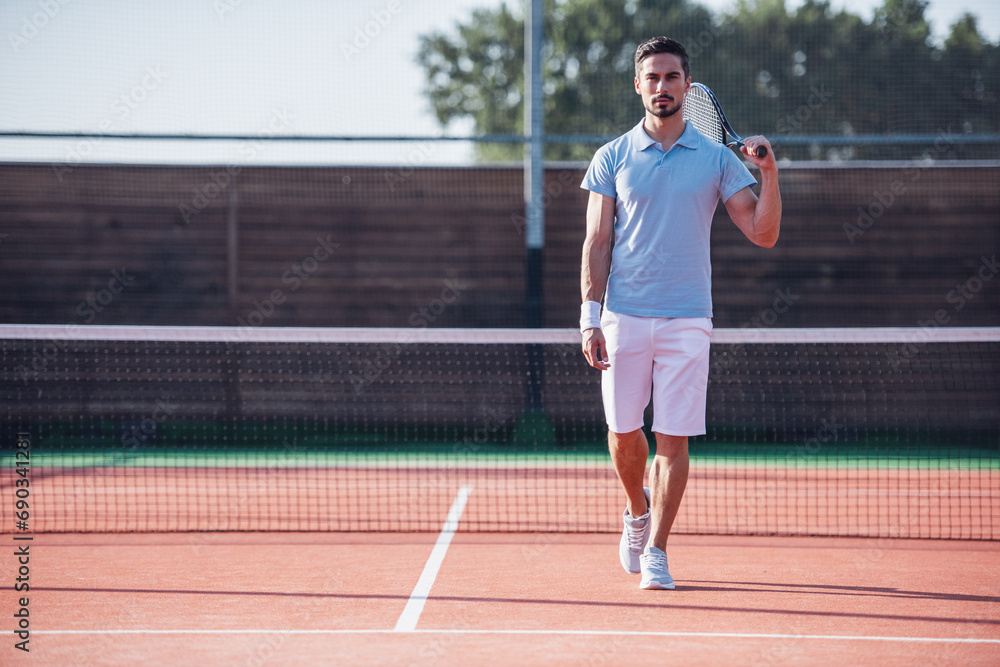 Man playing tennis