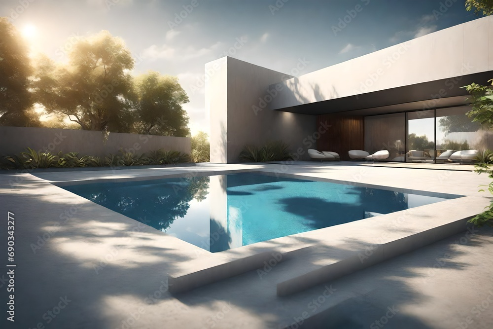 Fototapeta premium swimming pool at night