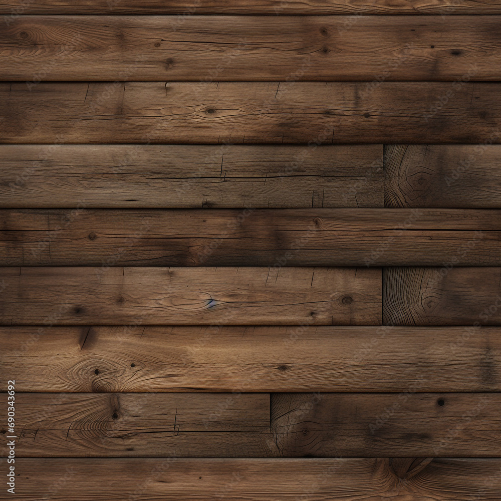 Naklejka premium Texture, source house plank wall created with Generative Ai
