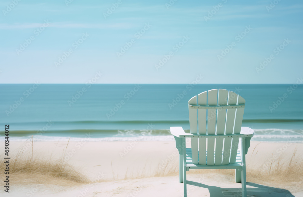 Adirondack chair on the beach