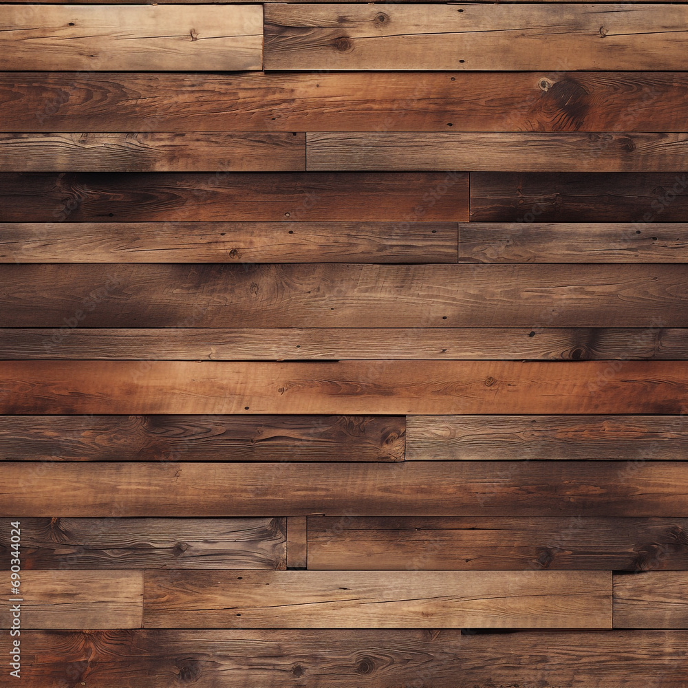 Naklejka premium Texture, source house plank wall created with Generative Ai