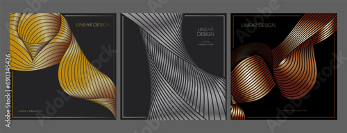 Colorful pattern of wavy lines. Template for interior design, packaging, social networks. An idea for creative design