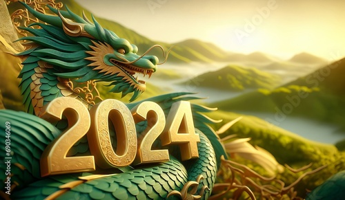 Stampa su tela 2024 Chinese new year, year of the dragon