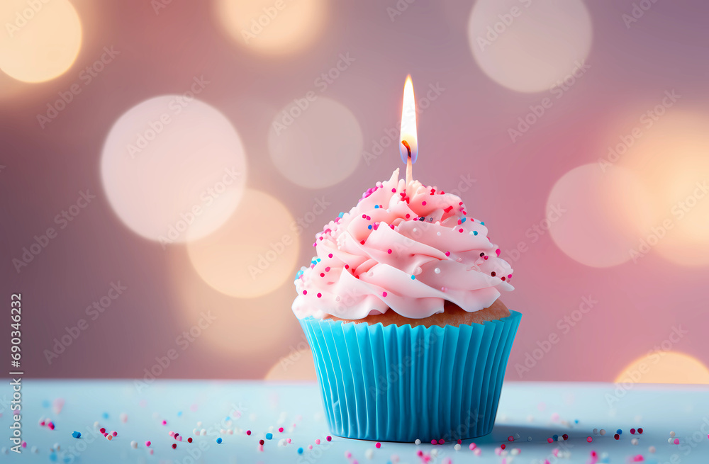 birthday cupcake with candle birthday cupcake with candle