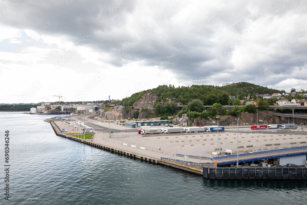 Port of Kristiansand in Norway