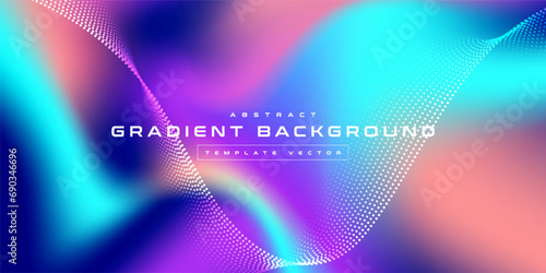 Abstract blurred colorful mesh gradient background, futuristic wallpapers branding, business card, soft pastel color, geometric line dot tech, digital cyber ai technology, presentation template vector