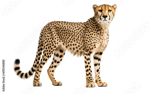 Cheetah isolated on a transparent background.