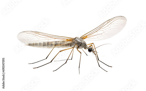 Crane Fly insect isolated on a transparent background.