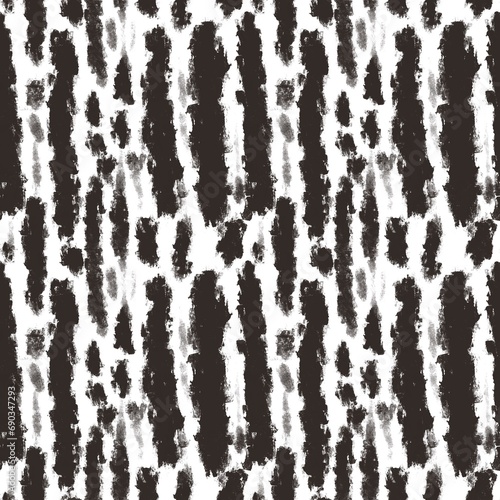 Seamless abstract geometric pattern. Simple background black and white texture. Digital brush strokes background. Designed for textile fabrics, wrapping paper, background, wallpaper, cover.