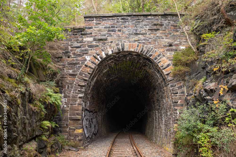 old stone arch for railroad