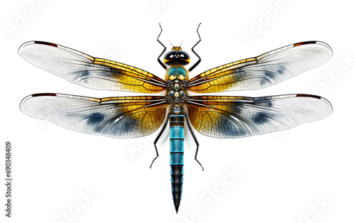 Dragonfly insect isolated on a transparent background.