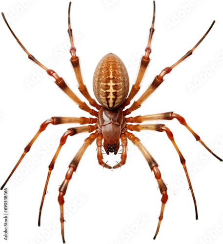 Picture of a spider isolated on transparent background, png