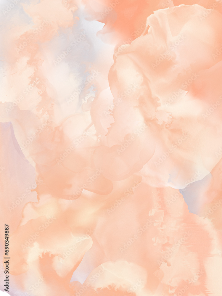 Fototapeta premium Peach fuzz color backdrop, abstract orange background, wallpaper