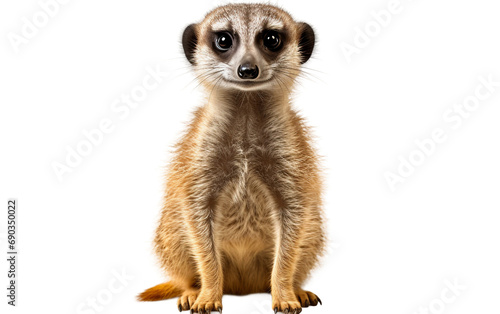 Meerkat Africa isolated on a transparent background.