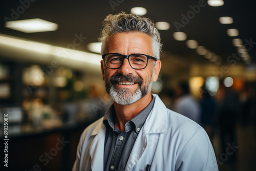 portrait of an experienced doctor in the clinic