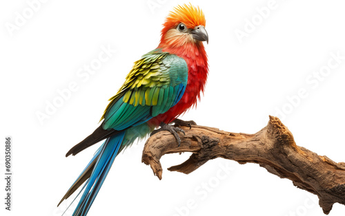 Quetzal bird isolated on a transparent background.