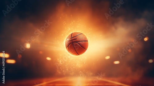 basketball ball in the fire