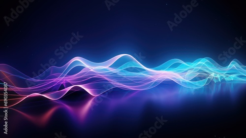 Futuristic Waves showing evolved IT Technology Background photo