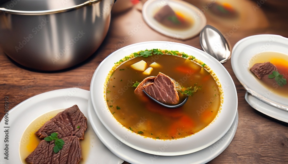 beef soup suitable as background or banner