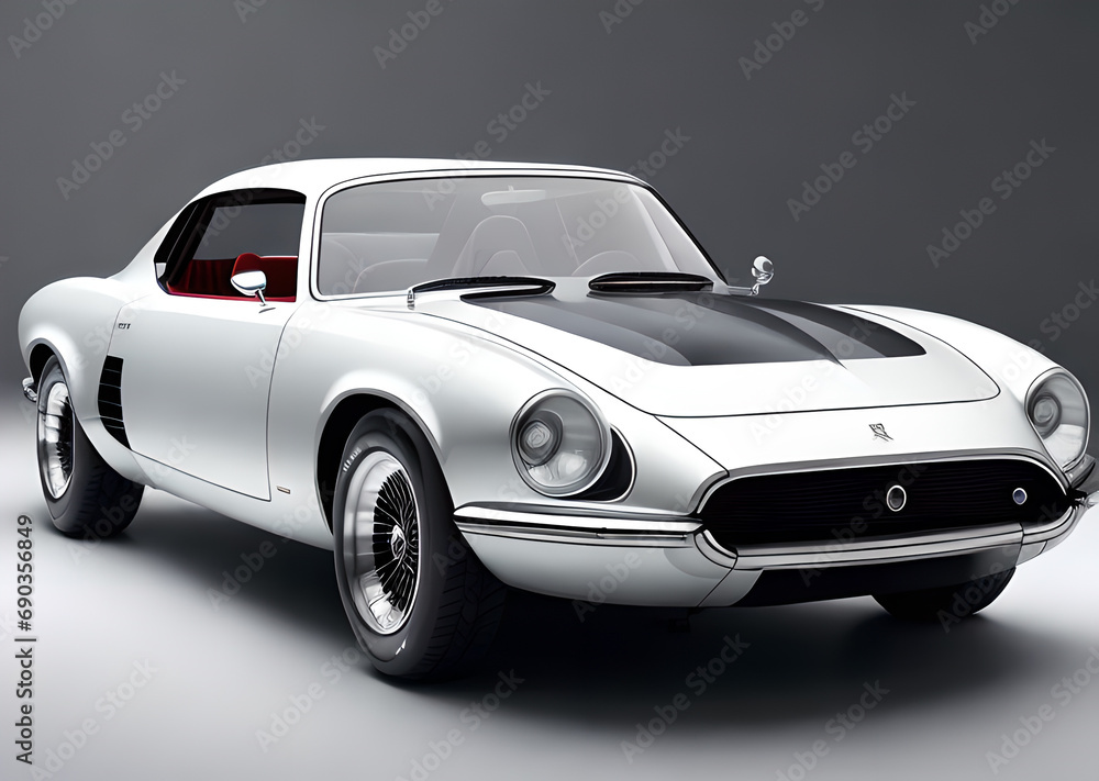 Cyber sports car concept, classic cars, Generative AI Cyber sports car concept, classic cars, Generative AI