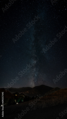 Milky Way Galaxy core over Sun Valley, Idaho